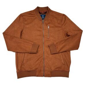 Ben Sherman Bomber Jacket Mens Size Medium Burnt Orange Full Zip Casual